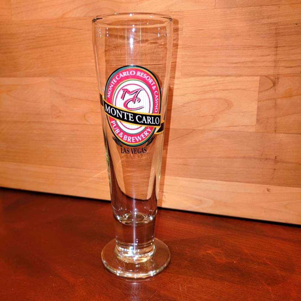 Vintage Monte Carlo Las Vegas Logo beer glass